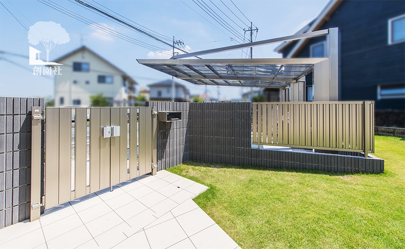 群馬県　エクステリア　門まわり